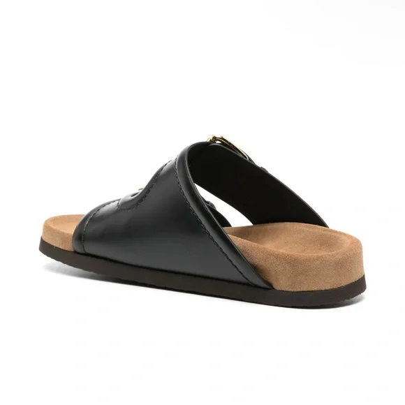 ❗️SOLD❗️Valentino Garavani Fussfriend double-strap leather slides buckle sandals - Picture 3 of 10